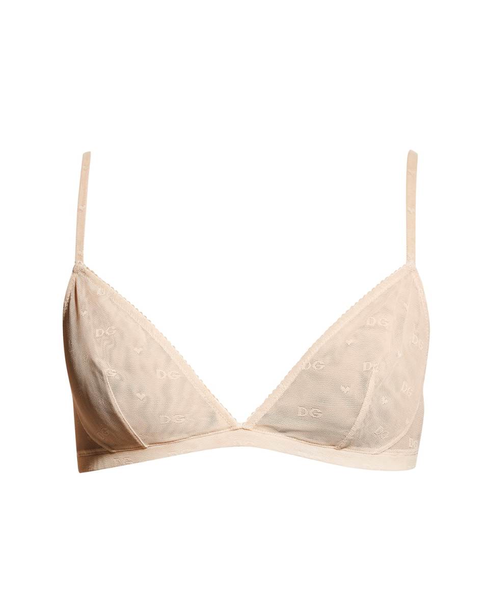 Tulle Jacquard Triangle Bralette